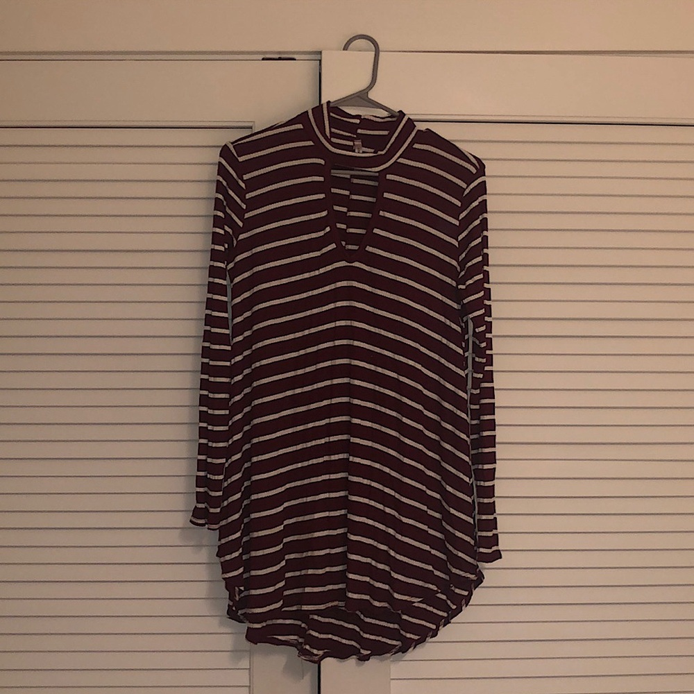 Keyhole Striped Tunic